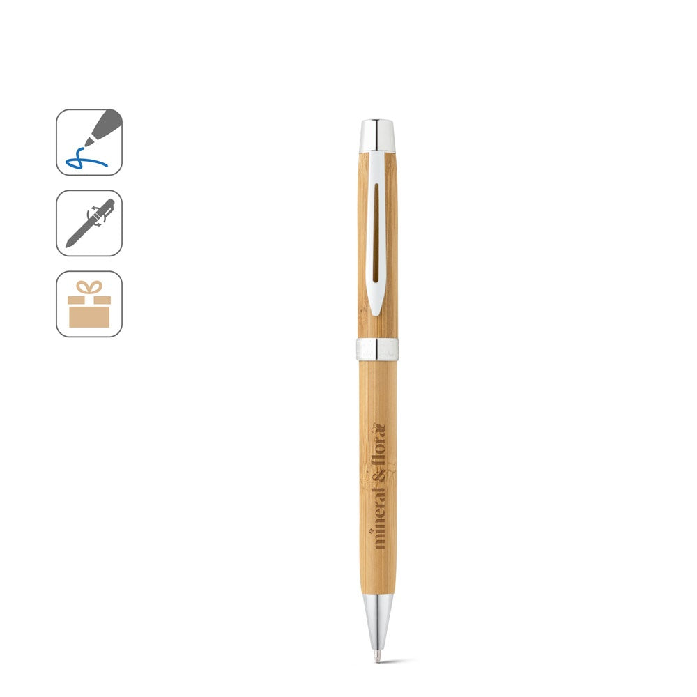 BAHIA II promotional pen (complete set view) with custom logo branding