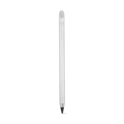 MONET promotional pen in satin silver (detail view) with custom logo branding