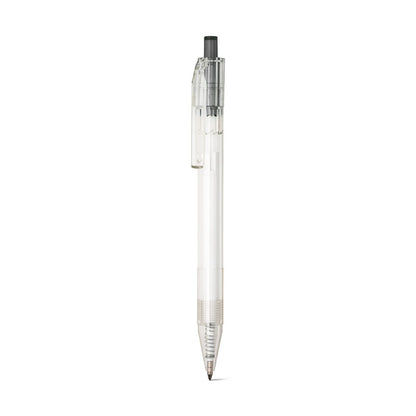 HARLAN promotional pen in black (detail view) with custom logo branding