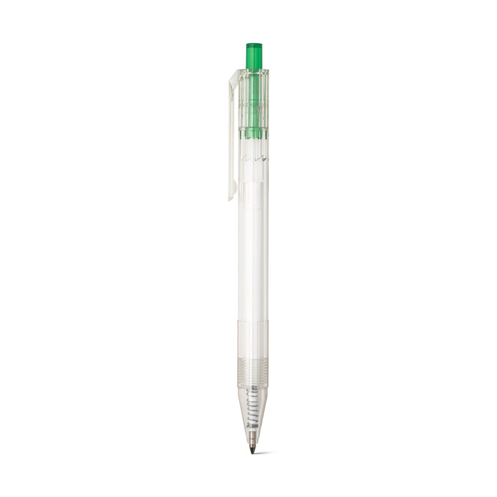 HARLAN promotional pen in green with custom logo branding