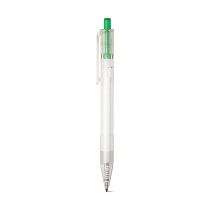 HARLAN promotional pen in green with custom logo branding