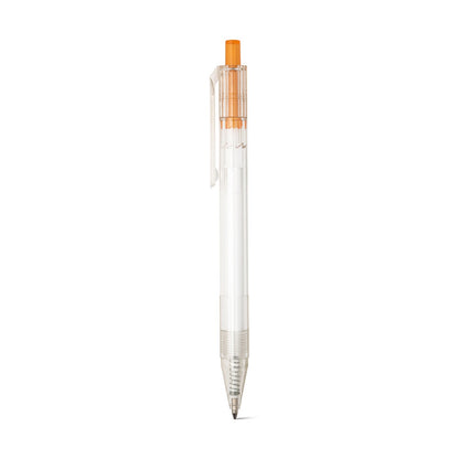 HARLAN promotional pen in orange with custom logo branding