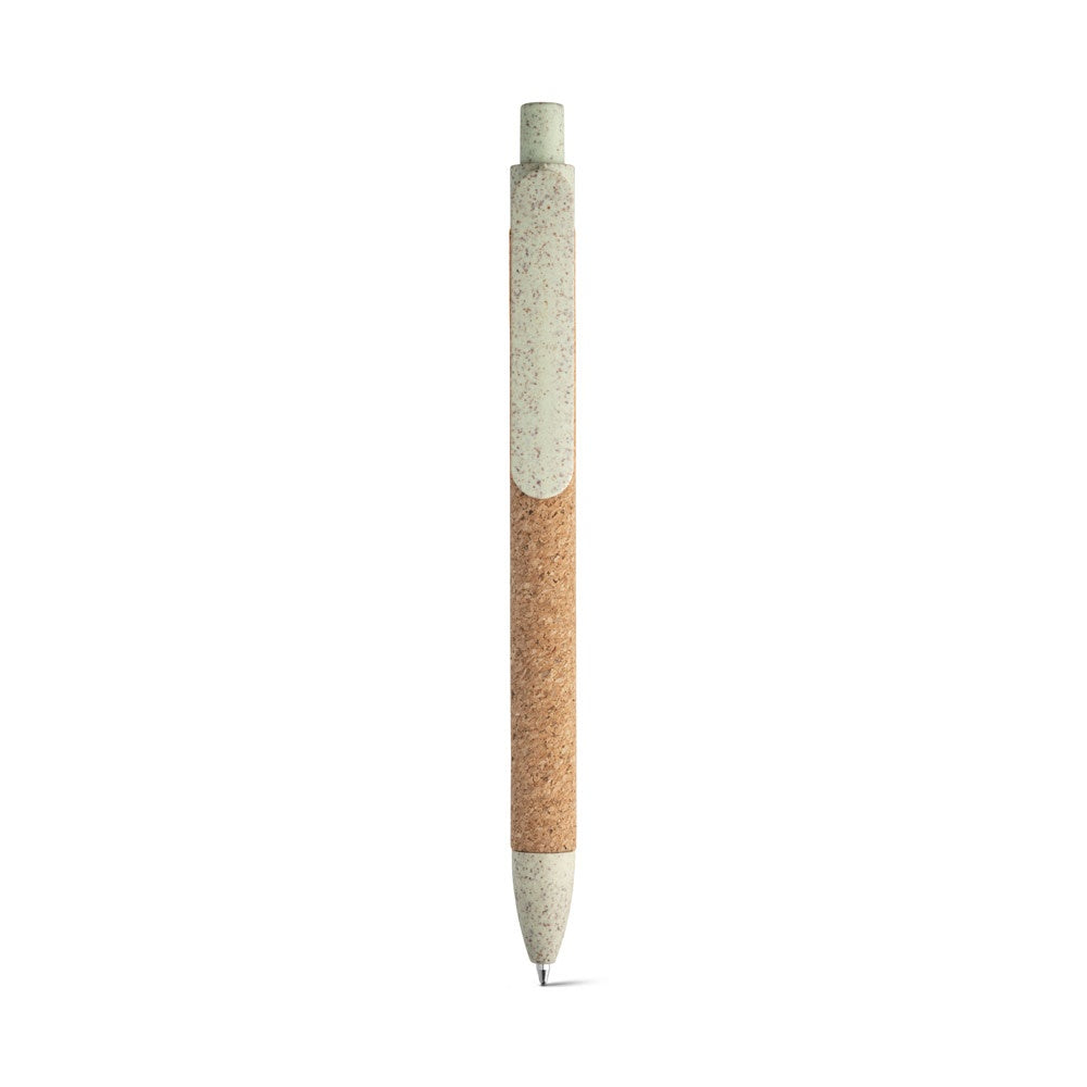 GOYA promotional pen in light green (detail view) with custom logo branding