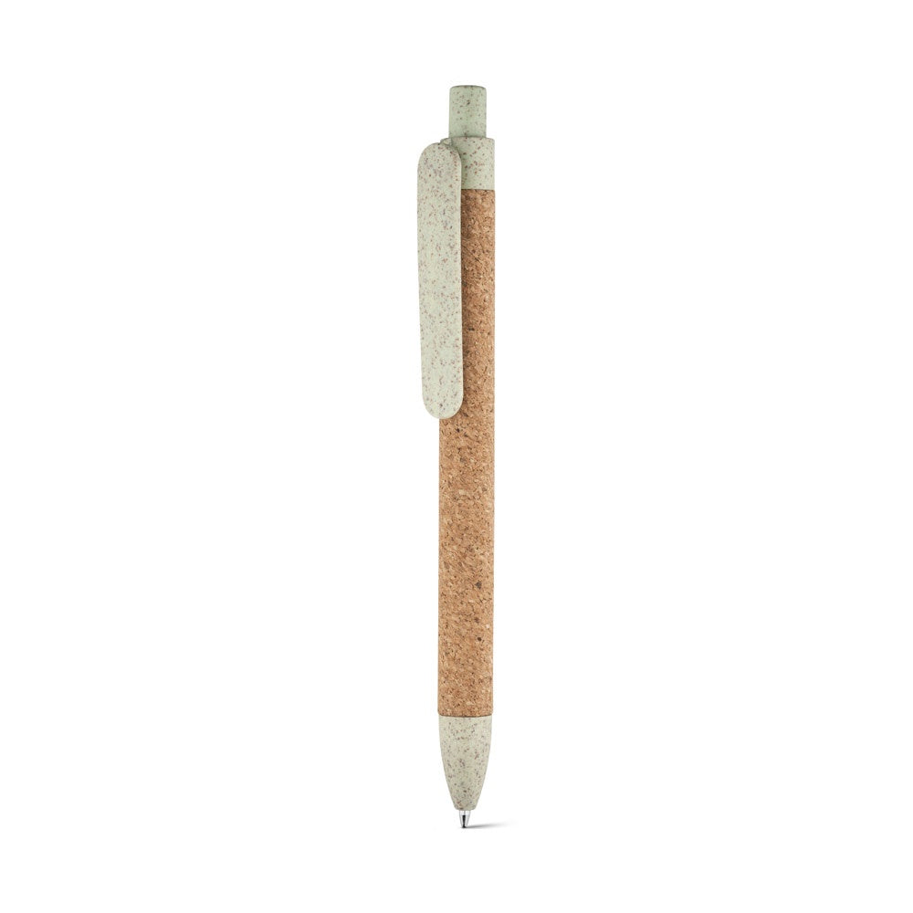 GOYA promotional pen in light green (detail view) with custom logo branding