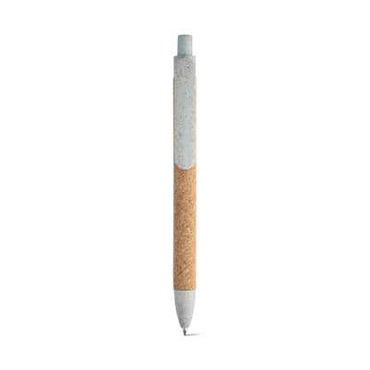GOYA promotional pen in light blue (detail view) with custom logo branding