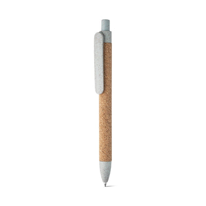 GOYA promotional pen in light blue (detail view) with custom logo branding