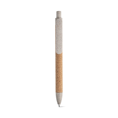 GOYA promotional pen in light natural (detail view) with custom logo branding