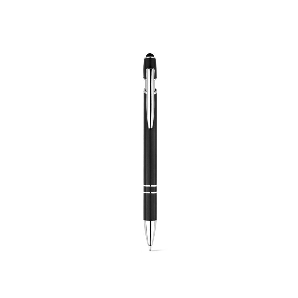 NEIL promotional pen in black (detail view) with custom logo branding