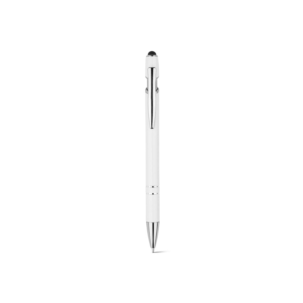 NEIL promotional pen in white (detail view) with custom logo branding