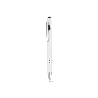 NEIL promotional pen in white (detail view) with custom logo branding