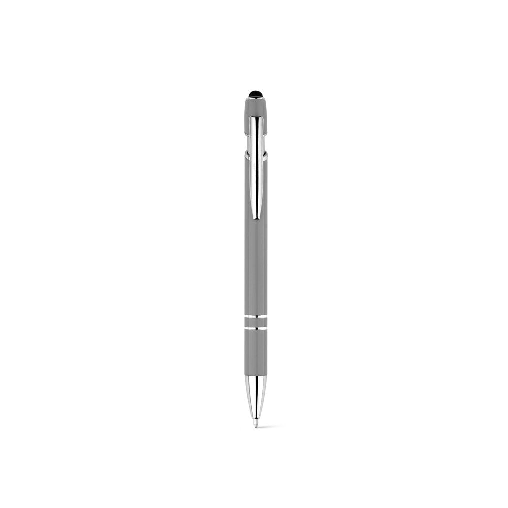 NEIL promotional pen in grey (detail view) with custom logo branding