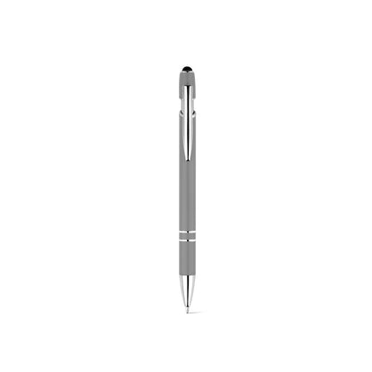 NEIL promotional pen in grey (detail view) with custom logo branding