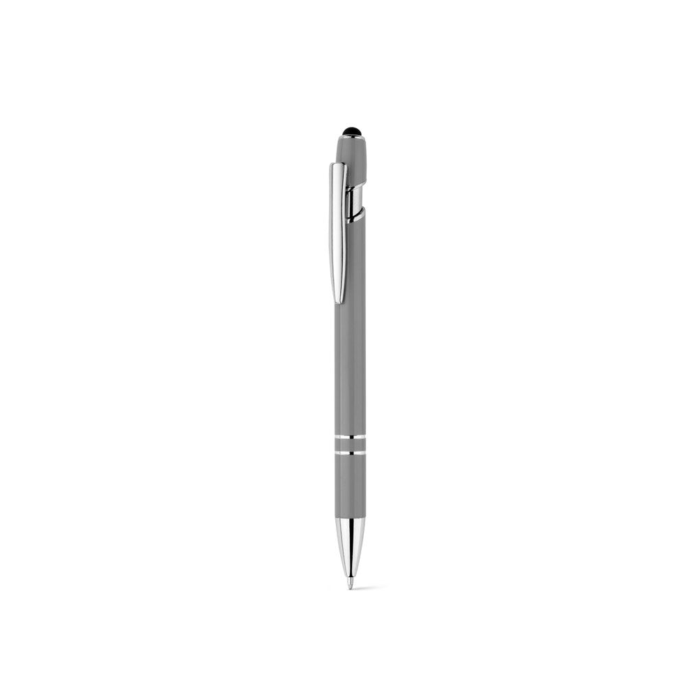 NEIL promotional pen in grey (detail view) with custom logo branding