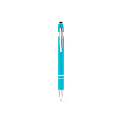 NEIL promotional pen in light blue (detail view) with custom logo branding