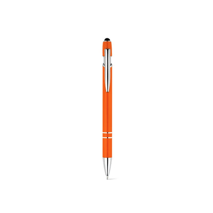 NEIL promotional pen in orange (detail view) with custom logo branding