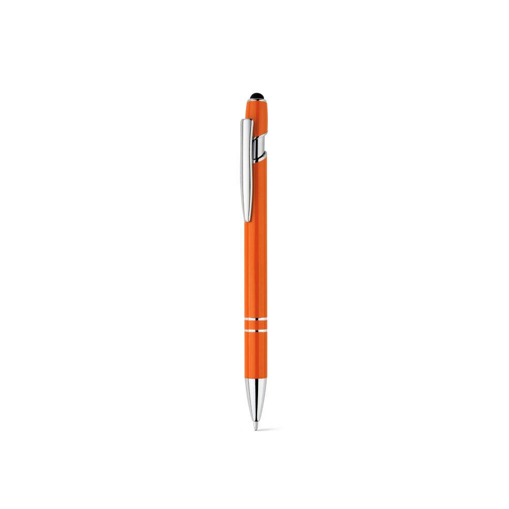 NEIL promotional pen in orange (detail view) with custom logo branding