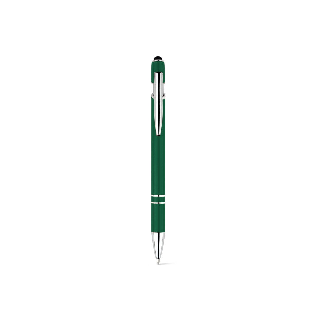 NEIL promotional pen in dark green (detail view) with custom logo branding