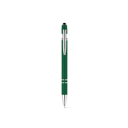 NEIL promotional pen in dark green (detail view) with custom logo branding