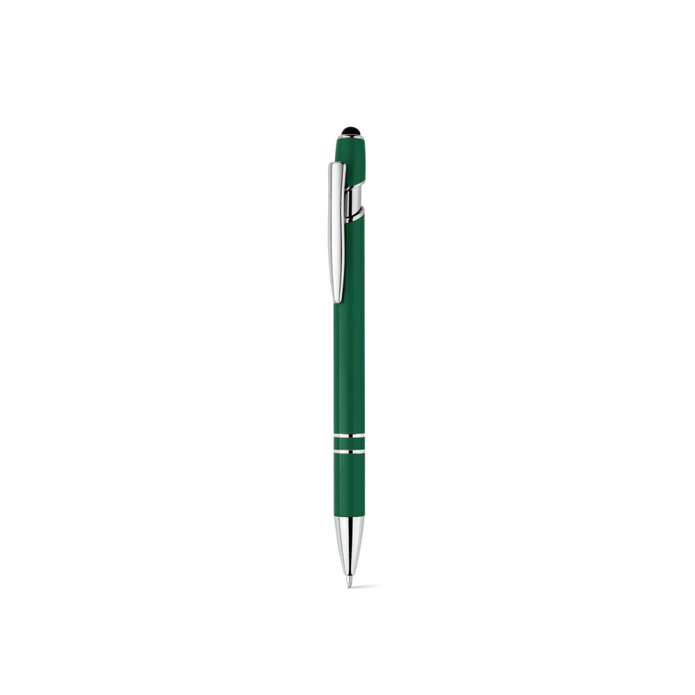 NEIL promotional pen in dark green (detail view) with custom logo branding