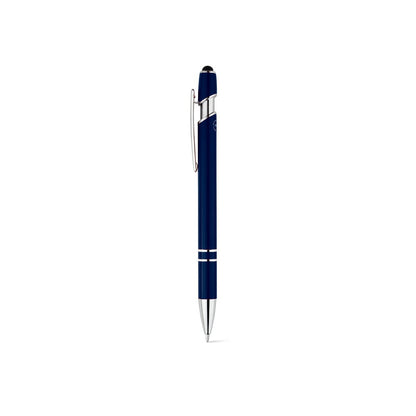 NEIL promotional pen in navy blue with custom logo branding