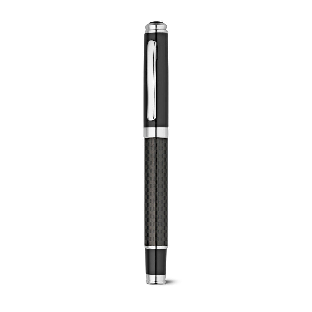 CHESS promotional writing set in black (detail view) with custom logo branding