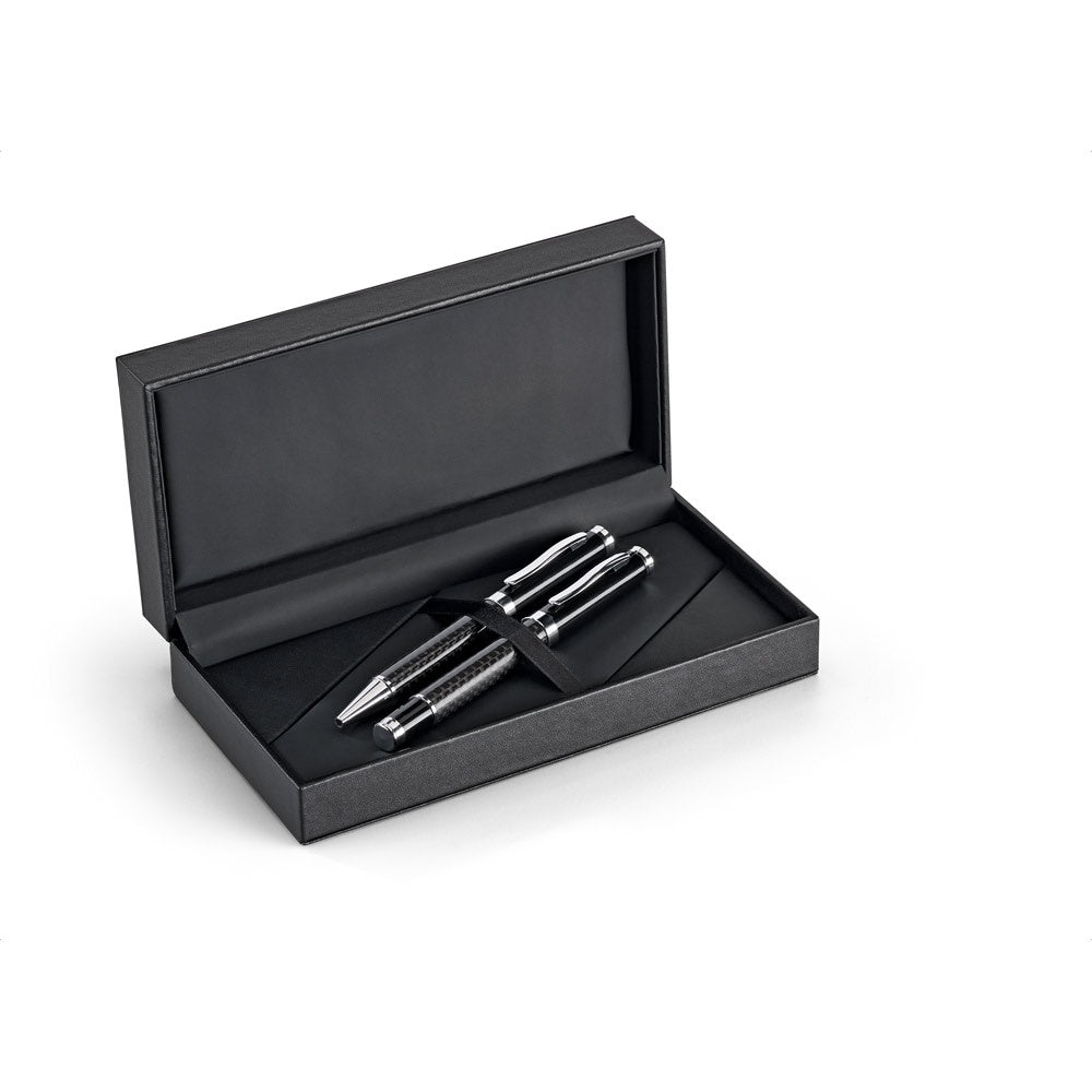 CHESS promotional writing set in black with custom logo branding