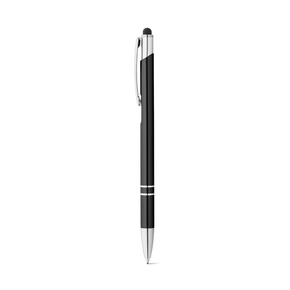 GALBA promotional pen in black with custom logo branding