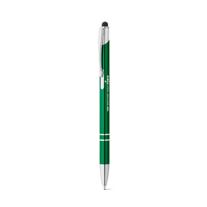 GALBA promotional pen in green with custom logo branding