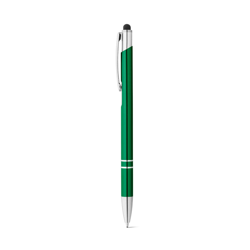 GALBA promotional pen in green with custom logo branding
