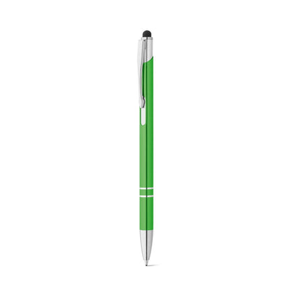 GALBA promotional pen in light green (detail view) with custom logo branding