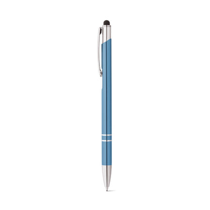 GALBA promotional pen in light blue with custom logo branding