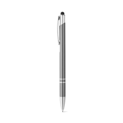 GALBA promotional pen in gun metal with custom logo branding