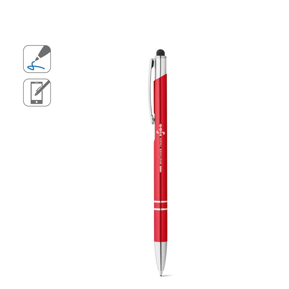 GALBA promotional pen (complete set view) with custom logo branding