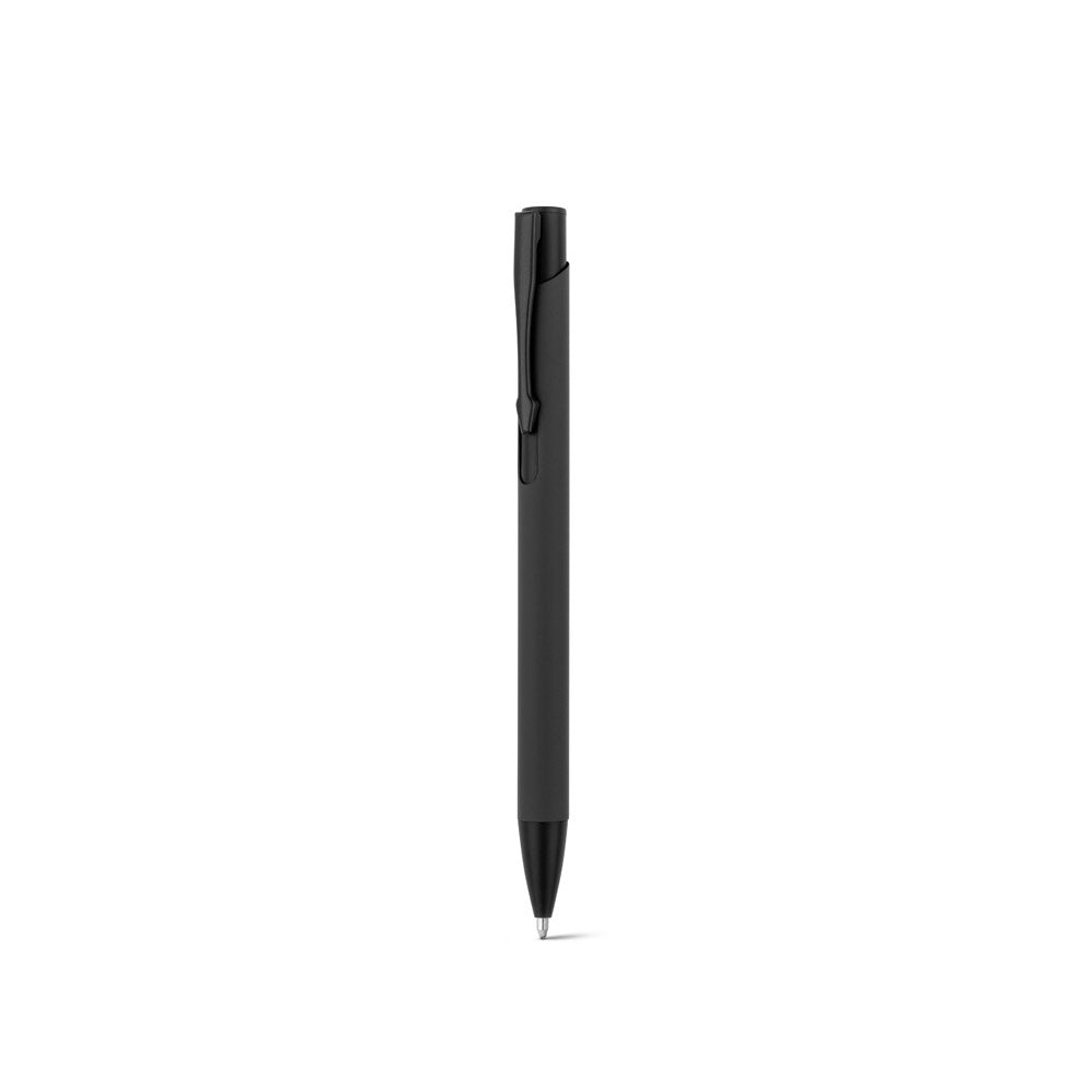 CLINT promotional pen in black (detail view) with custom logo branding