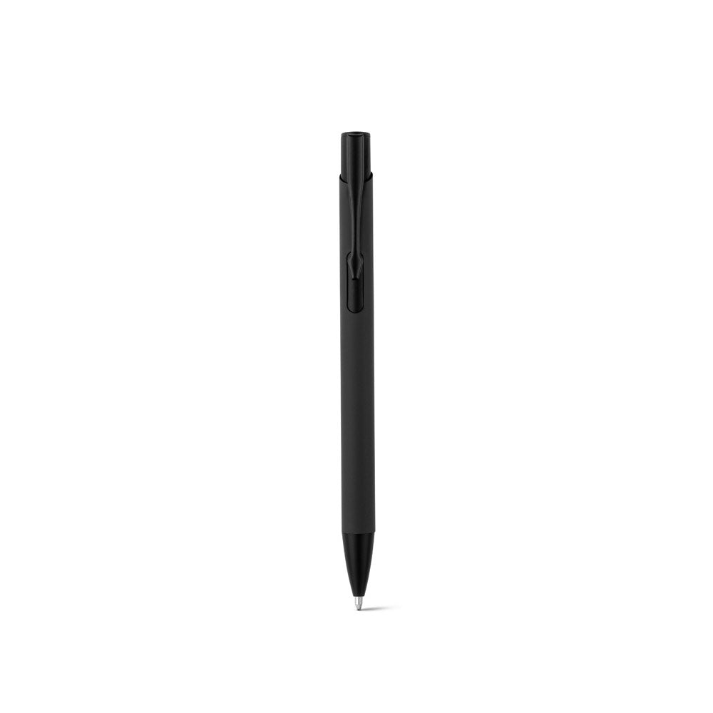 CLINT promotional pen in black (detail view) with custom logo branding
