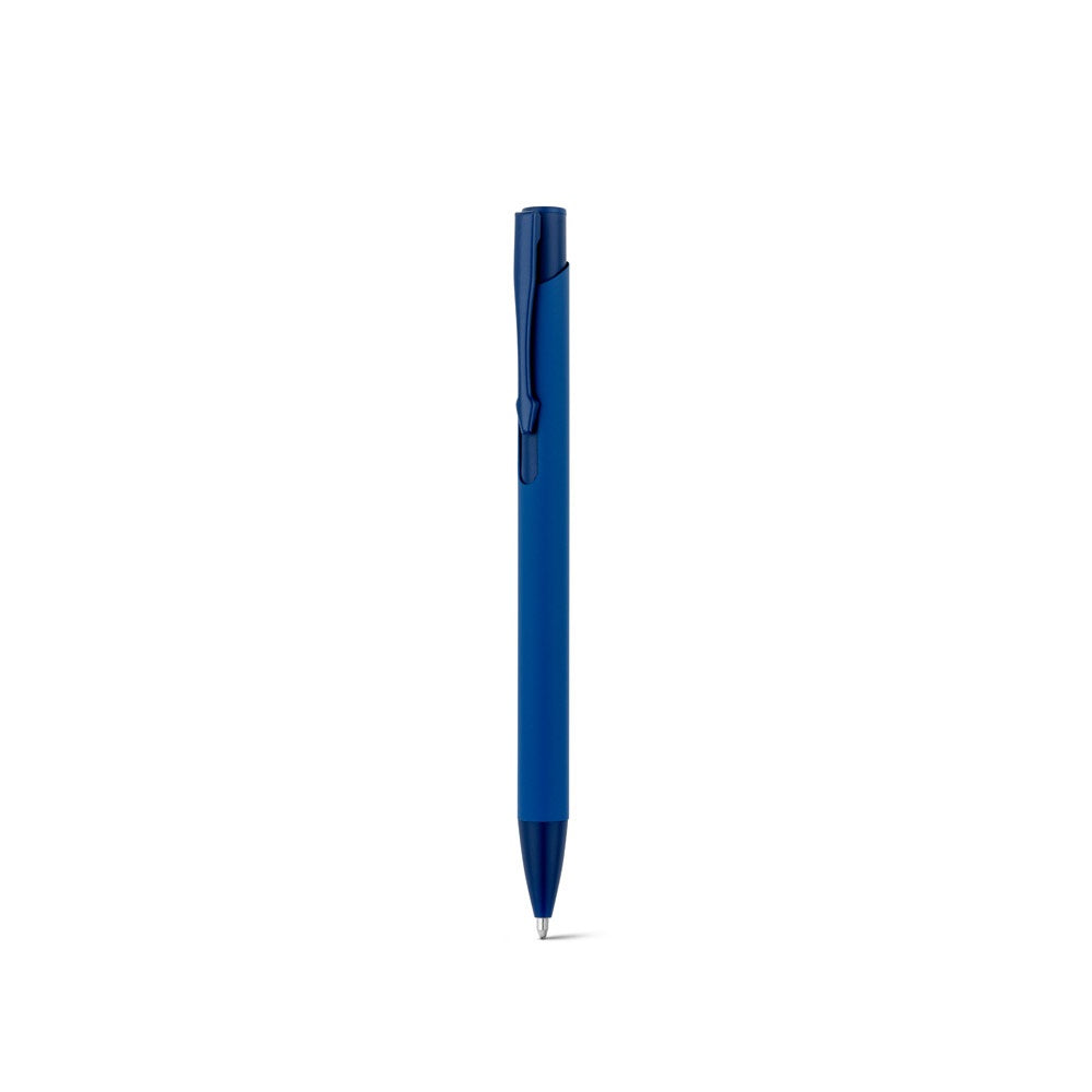 CLINT promotional pen in blue (detail view) with custom logo branding