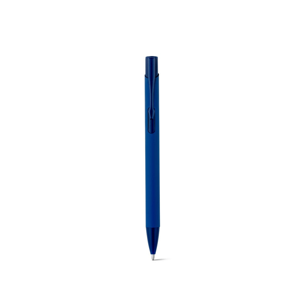 CLINT promotional pen in blue (detail view) with custom logo branding