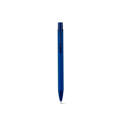 CLINT promotional pen in blue (detail view) with custom logo branding