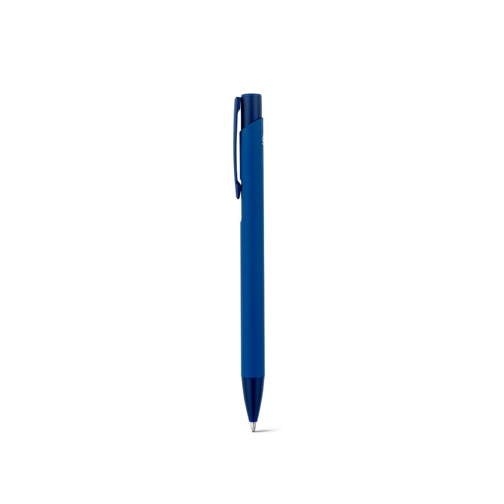 CLINT promotional pen in blue with custom logo branding