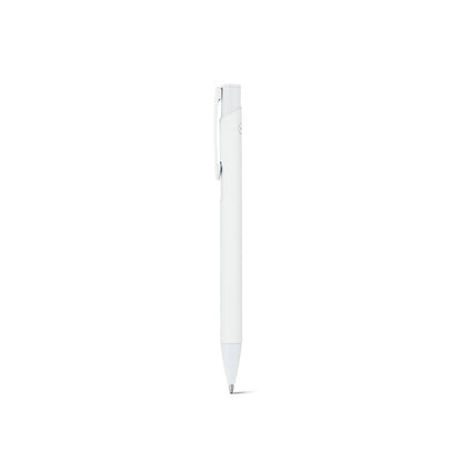 CLINT promotional pen in white with custom logo branding