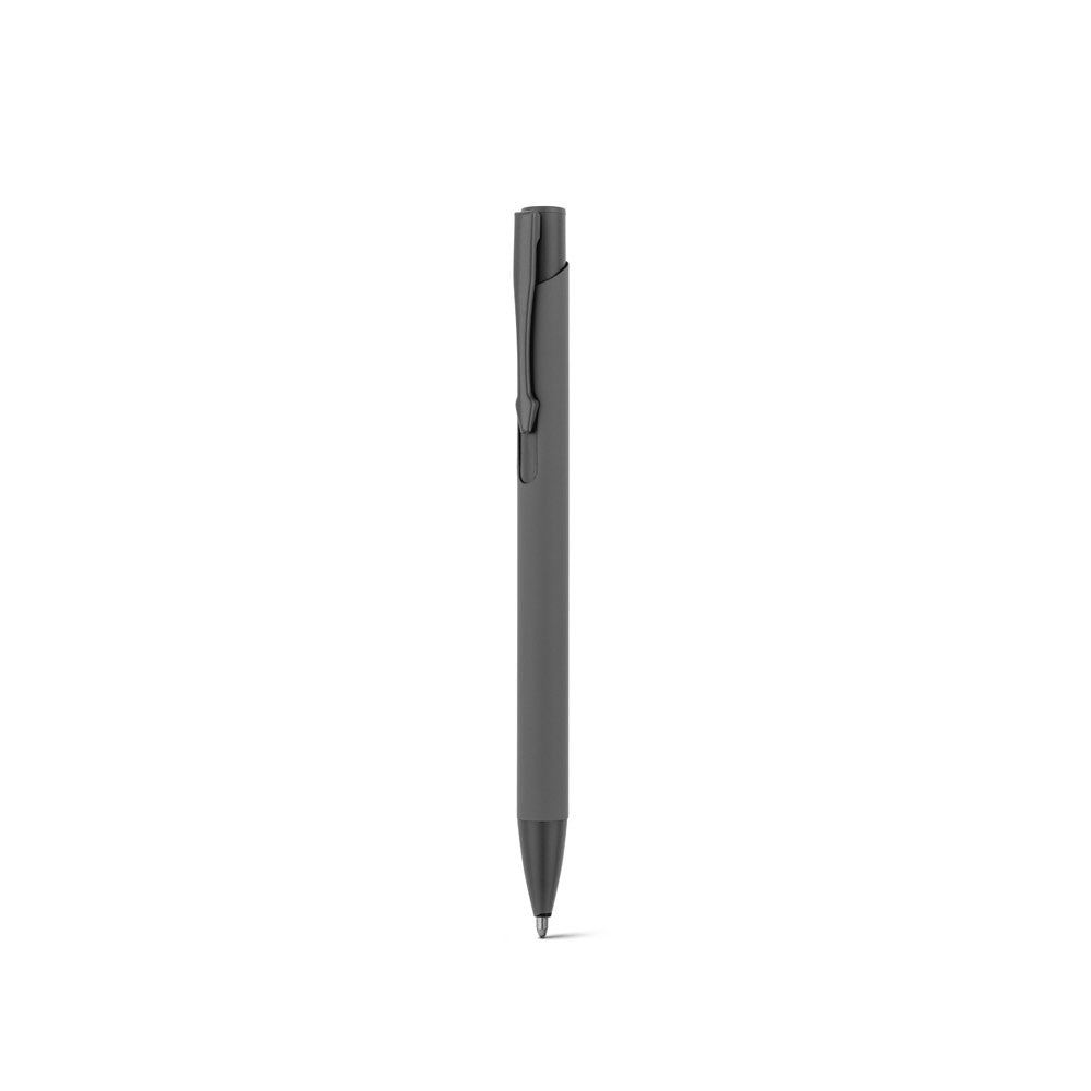 CLINT promotional pen in grey (detail view) with custom logo branding