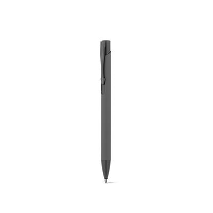 CLINT promotional pen in grey (detail view) with custom logo branding