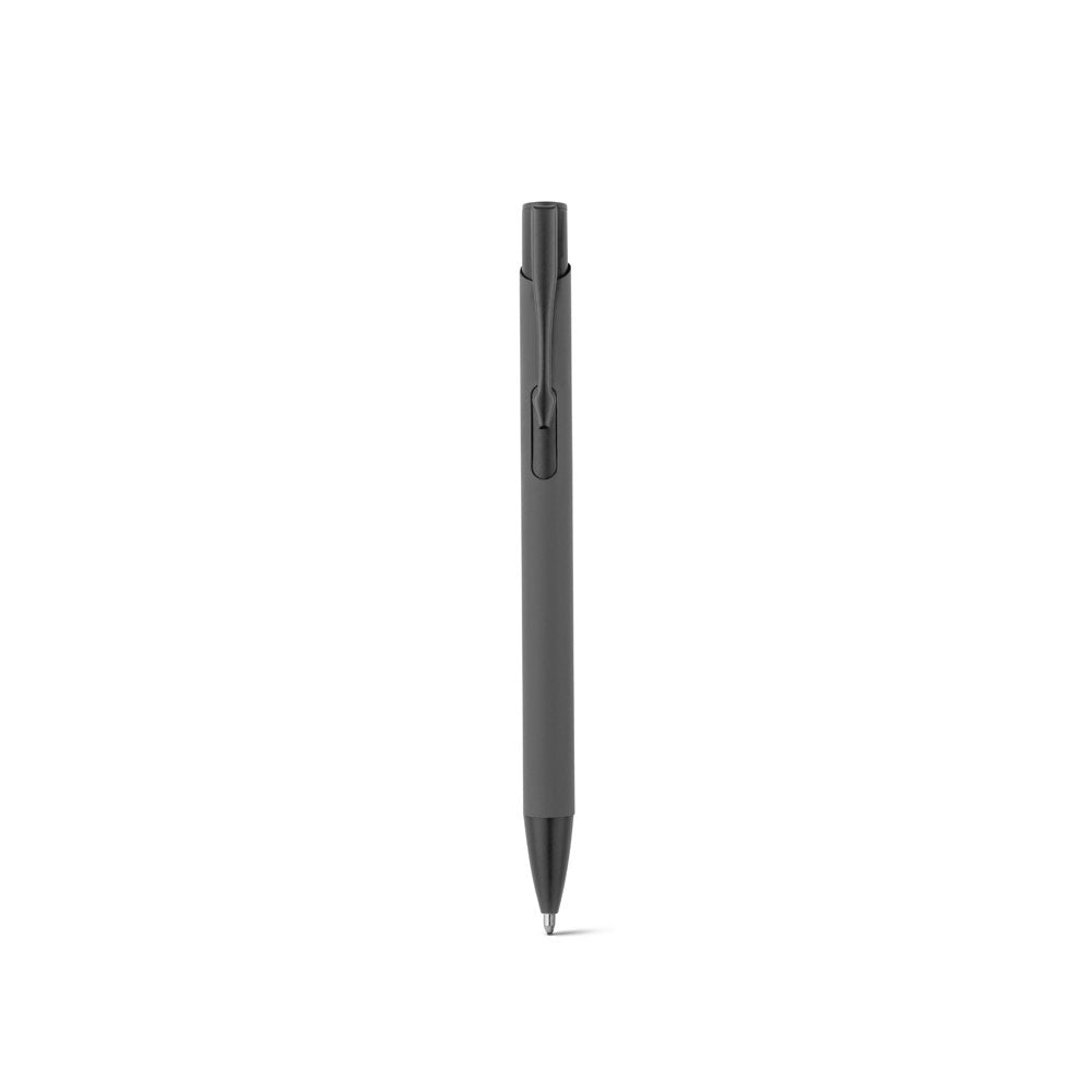 CLINT promotional pen in grey (detail view) with custom logo branding