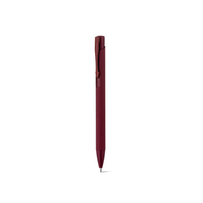 CLINT promotional pen in burgundy (detail view) with custom logo branding