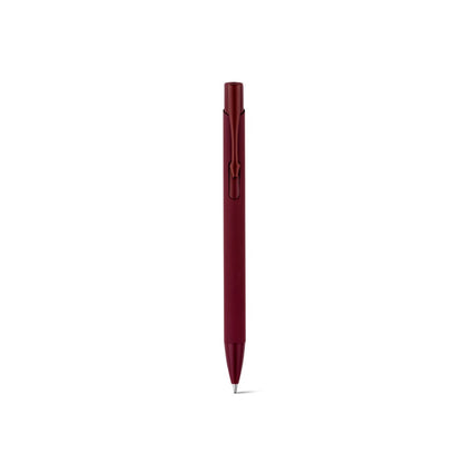 CLINT promotional pen in burgundy (detail view) with custom logo branding