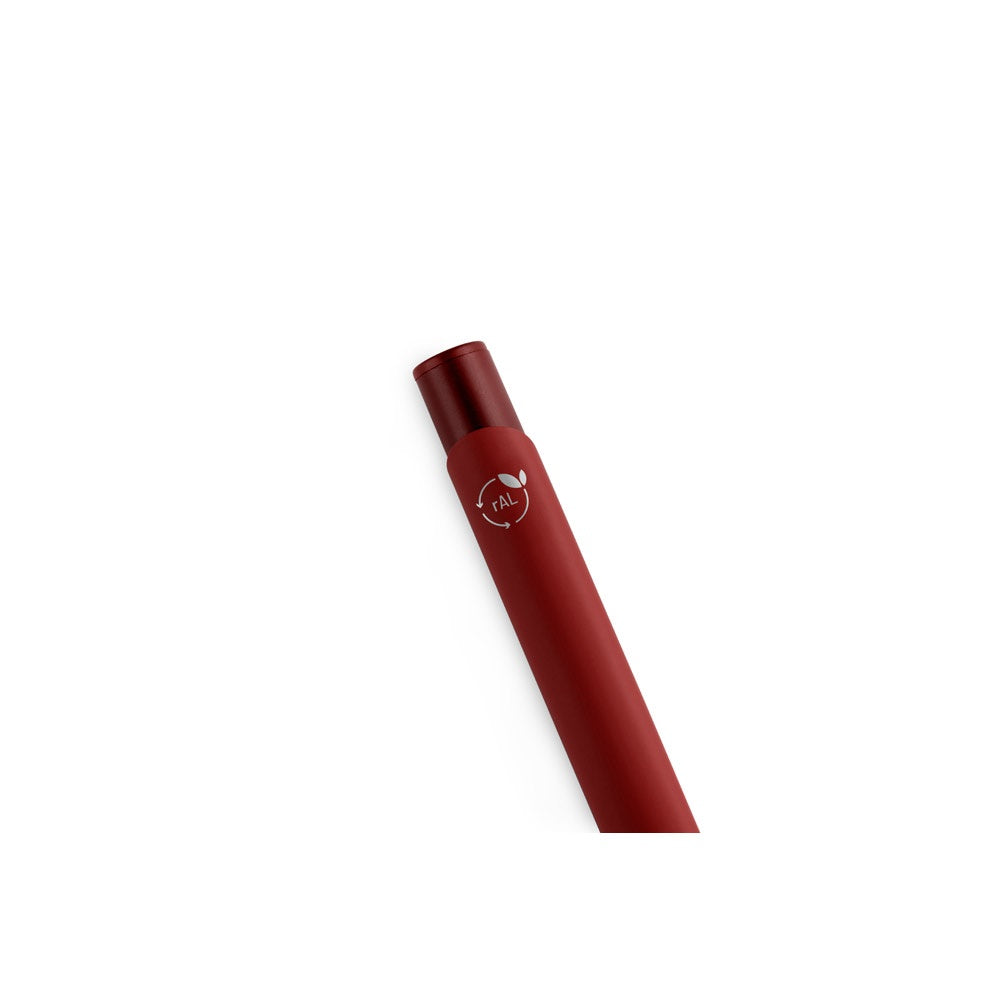 CLINT promotional pen in burgundy (detail view) with custom logo branding