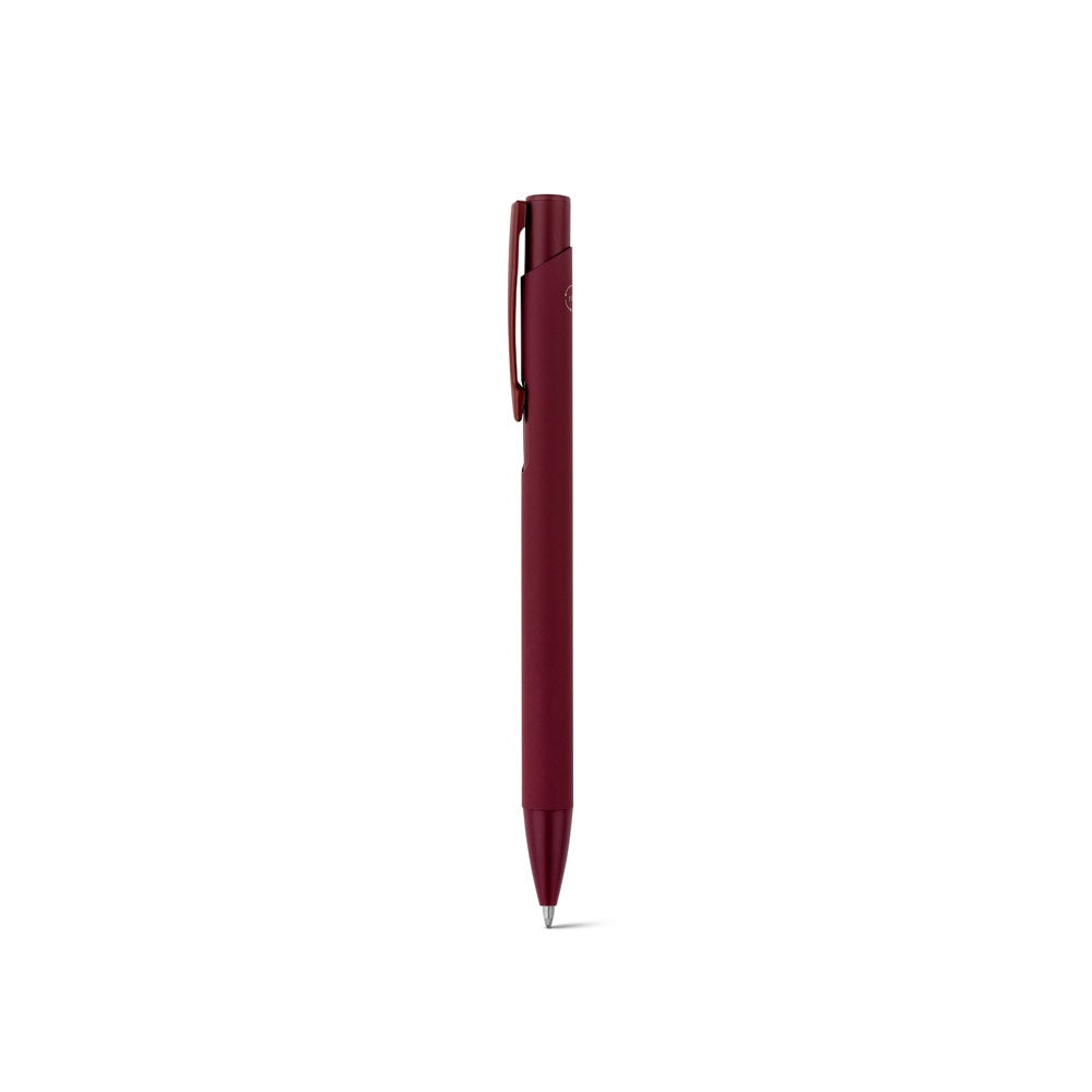 CLINT promotional pen in burgundy with custom logo branding