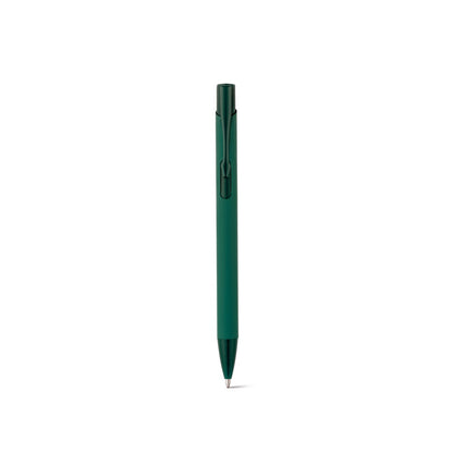 CLINT promotional pen in dark green (detail view) with custom logo branding