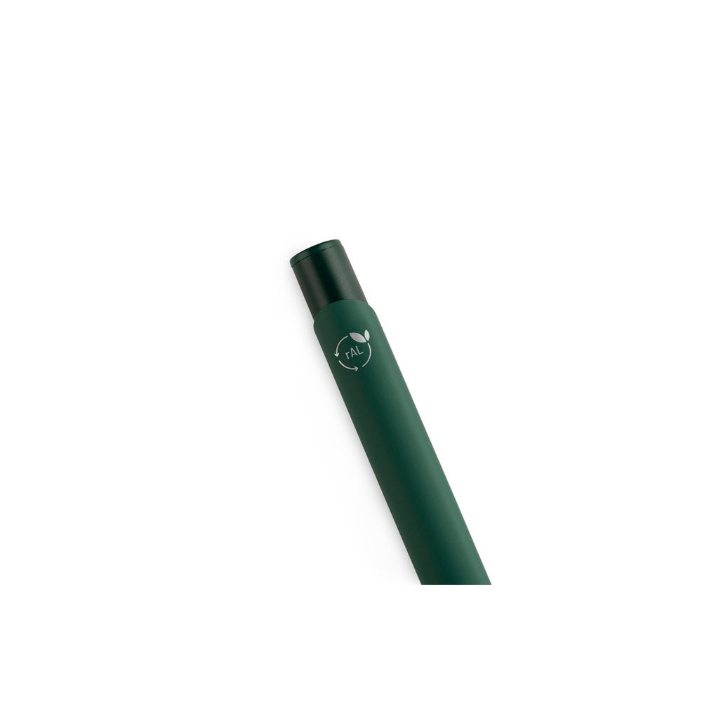 CLINT promotional pen in dark green (detail view) with custom logo branding