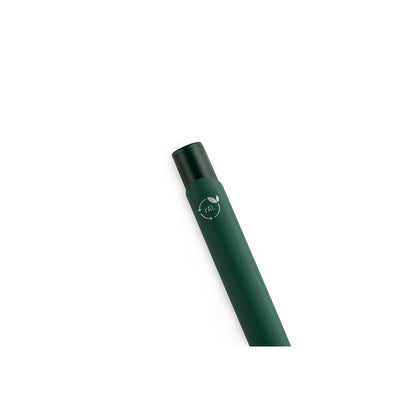 CLINT promotional pen in dark green (detail view) with custom logo branding
